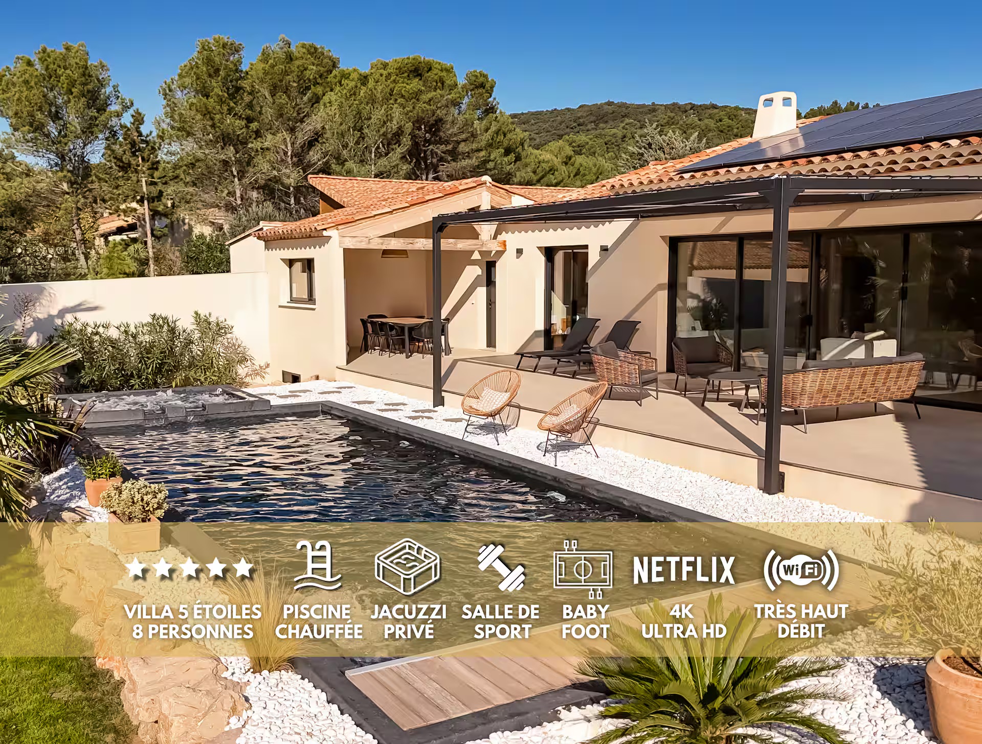 L’Éden Provençal : Villa 5 avec Salle de Sport, Spa et Piscine au Soleil  — photo 4